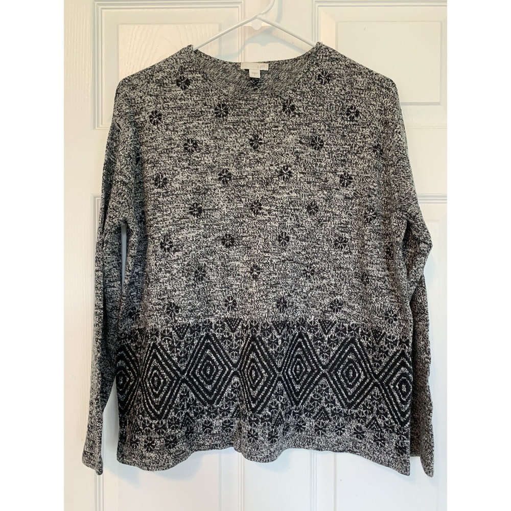J. Jill Cotton Rayon Modal Wool Blend Knit Pullover Sweater Size Small
